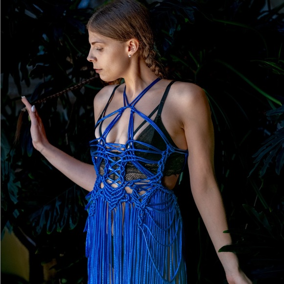 Handmade Macramé Rope Dress - Picture 5 of 15